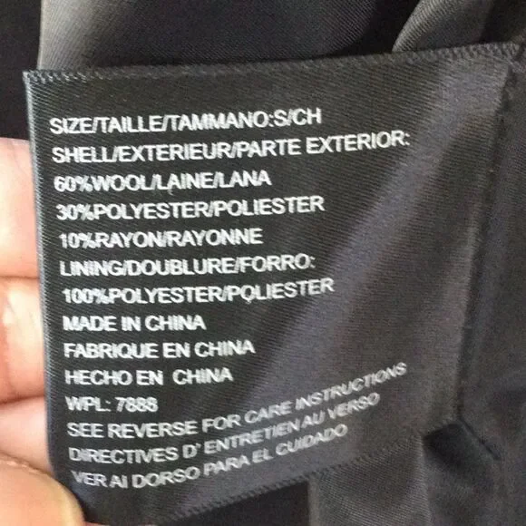 Michael Kors Wool Blend Pea-Coat Size Sm - Picture 7 of 7